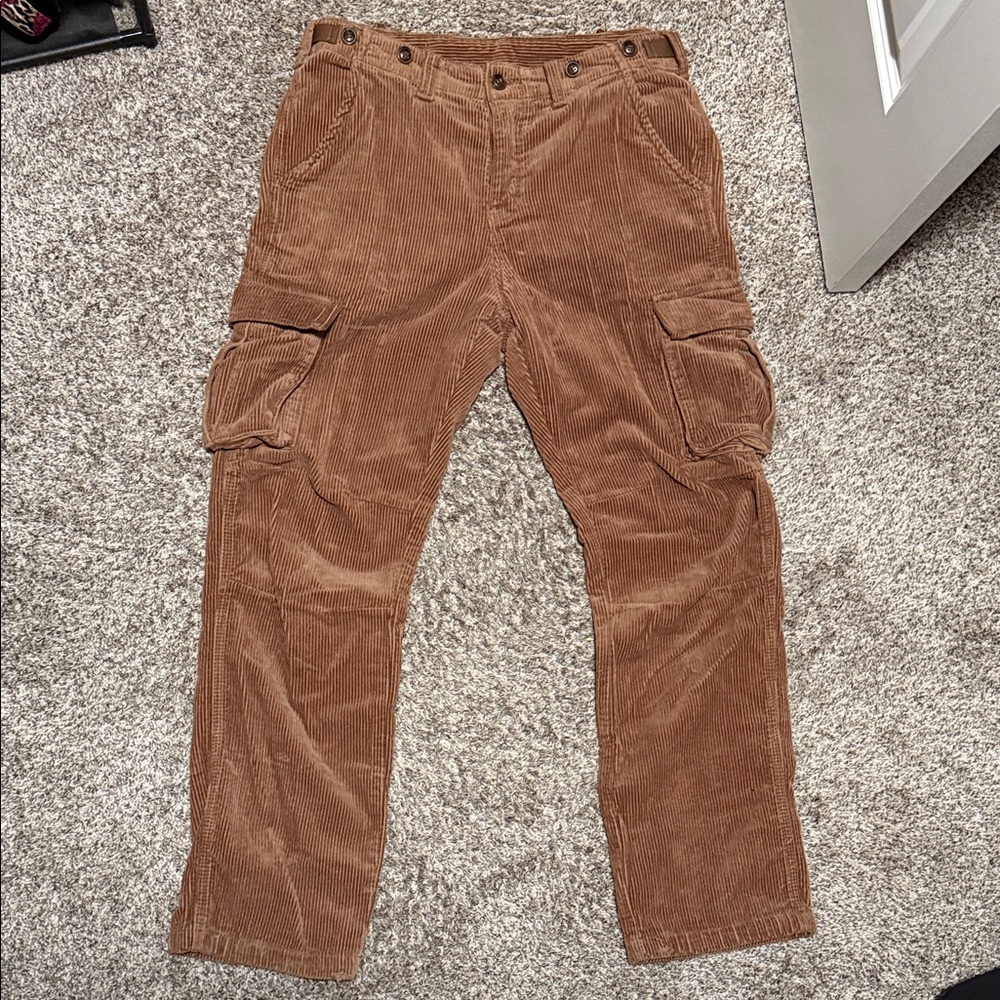 MNML Tan Corduroy Cargo Pants